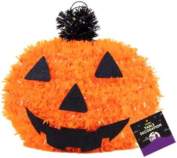 New 3 PACK Of Pumpkin, Ghost, Hat 1 Pack Of Each - Halloween Tinsel Table Decoration Ideal Halloween Party Decor/Gift - Image 4