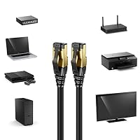 deleyCON 2m CAT8.1 Patchkabel RJ45 S/FTP 40 Gbit, 10 Stück - Schwarz – Ansicht 7