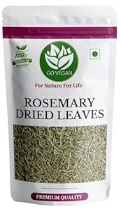 Go Vegan Rosemary Dried Leaves - 100gm | Rosemary Leaves for hair growth & Food 100g