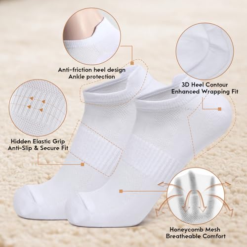 Men’s & Women’s Low Cut Cotton Socks – Breathable No Show Ankle Socks for Sports & Casual Wear – Available in 2 or 3 Pairs3