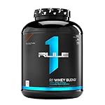 Rule One Proteins, R1 Whey Blend- Chocolate Fudge, 24g Fast-Acting Whey Protein Concentrates, Isolates, & Hydrolysates Per Serving, with Naturally Occurring EAAs & BCAAs, 5 Pounds, 68 Servings