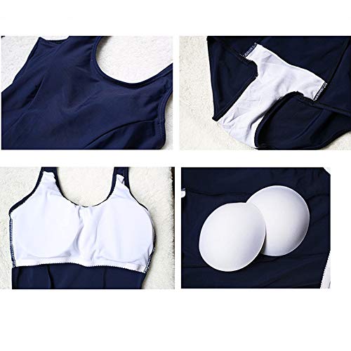 Japanese Style Cute One-Piece Swimsuit Cos Sexy Bathing Suit Swimwear For Girls Women (Xxx-Large, Dark Blue) #TOP4