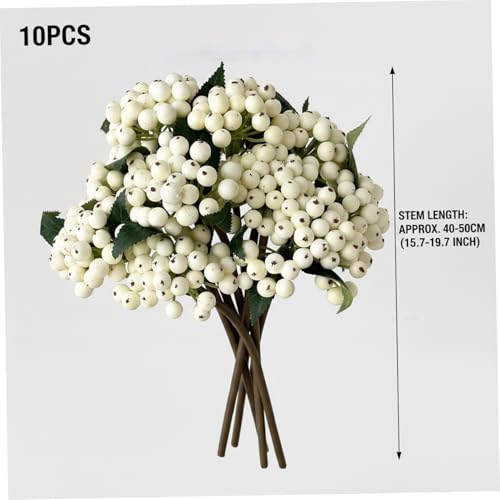 Tiges de baies blanches réalistes pour vos bouquets de printemps - 6