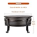 EcoNook 36 Inch Fire Pit with Grill & Lid, Fireplace & Round Table & BBQ 3 in 1 Fire Pit,Heavy Duty Wood Burning Fire Pits for Outside with Fire Poker, Waterproof Cover & Log Grate