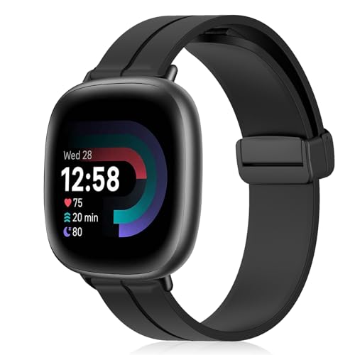 [RicYeel] Ct VRoh Fitbit Versa 4/3ESense 2/1 Ή xg }Olbgt ȒP _炩 Xgbv X|[c ւxg (ubN)