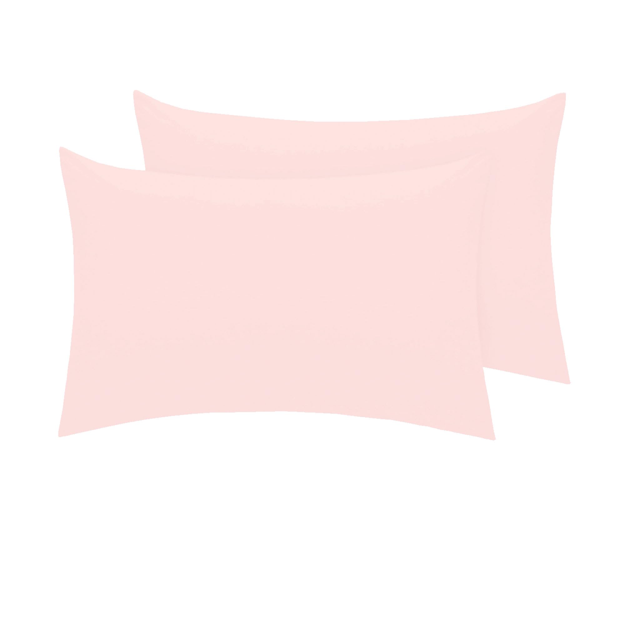 Pizuna Pure Combed Cotton Housewife Pillowcases 2 Pack Light Pink 48x74cm
