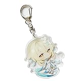 KattyStory Genshin Impact Figure Keychain Holders Set Cute Character Acrylic Figure Keyrings (Lumine)