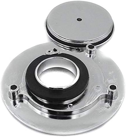 Chrome Keyless Gas Cap Twist Off Aluminum Racing Fuel Tank Cap for Kawasaki ZX-14R/ ZZR1200 /ZRX1200R /Z1000 /ZX-10R /ZX-9R /ZX-6RR /ZX-6R