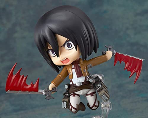 Njkdvt Attack On Titan：mikasa Ackerman 3.9" Pvc Changeable Face Nendoroid Action Figure Statues Figurine Collection Birthday Gifts，Multiple Colors #TOP3