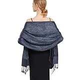vimate Navy Blue Paisley Pashmina Shawl Scarves-Winter Ladies Pashminas Wraps and Shawls for Evening Formal Dresses(US-Style 1-Navy Blue)