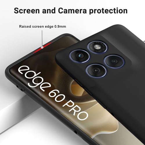 Image of Back Cover for Motorola Moto Edge 60 Pro 5G | Full Camera Protection | Premium Liquid Silicon Case | Flexible Bumper Case for Motorola Moto Edge 60 Pro 5G (Black)
