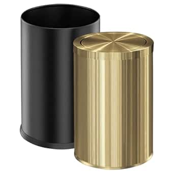Amazon.com: LEASYLIFE 9 Liter/2.4 Gallon, Small Gold Trash can with ...