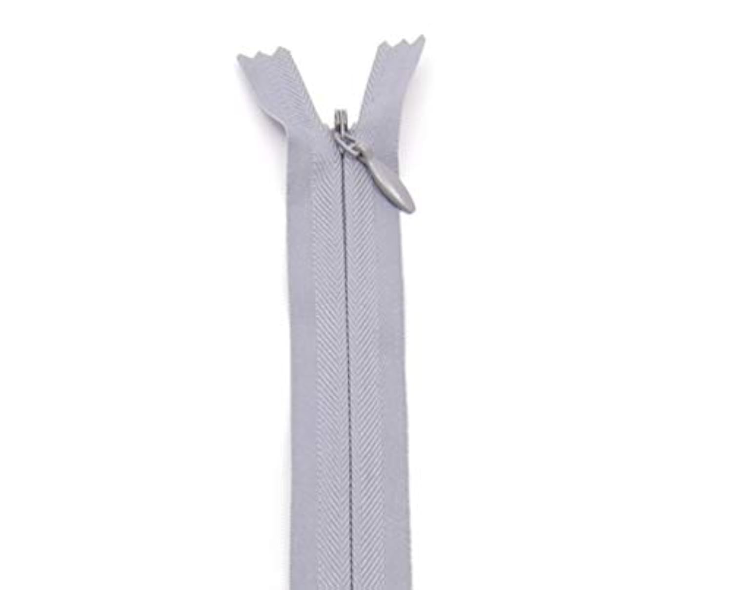 60cm Adjustable Length Invisible Zip - Grey, 1 Piece