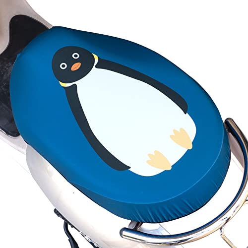 aile 原付きバイク スクーター 原付 シートカバー バイクカバー シート カバー 汚れ キズ 隠し 動物 アニマル (ペンギン)