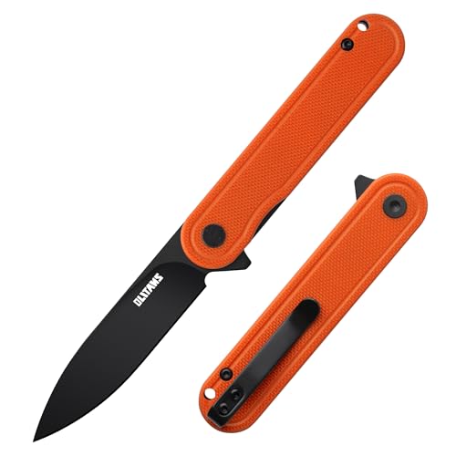 Image of OLITANS G040 Pocket Knife, 2.75'' D2 Steel Blade G10 handle, Small EDC Knife with Pocket Clip for Men Women, 2.1oz
