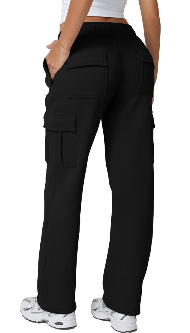QINSEN Baggy Fleece Cargo Pants