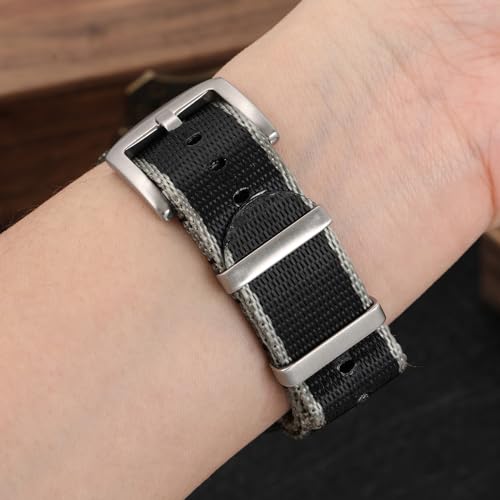 watchdives Nylon Watch Band 18 mm 20 mm 22 mm Multicolor Replacement Watch Straps for Men Women