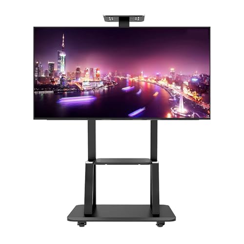 Soporte móvil para TV de piso ajustable en altura miniatura 6