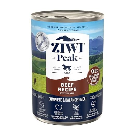 ZIWI Peak Canned Wet Dog Food – All Natural, High Protein, Grain Free, Limited Ingredient, with Superfoods (Beef, Case of 12, 13.75oz Cans)