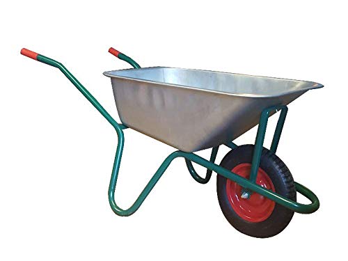 Preisvergleich Produktbild BPA Schubkarre Bauschubkarre Schiebekarre Grün mit 85l Liter und Luftrad