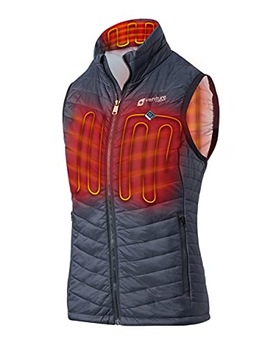 Venture Heat Women s Heated Vest with Battery Pack - 13 Watt High Powered Electric Insulated Puffer, Roam (L, Black)