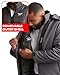 Reebok Softshell Mens Winter Jacket - 2 in 1 System Hooded Windbreaker Softshell Jacket Removable Puffer Winter Coats for Men, Size X-Large, Charcoal