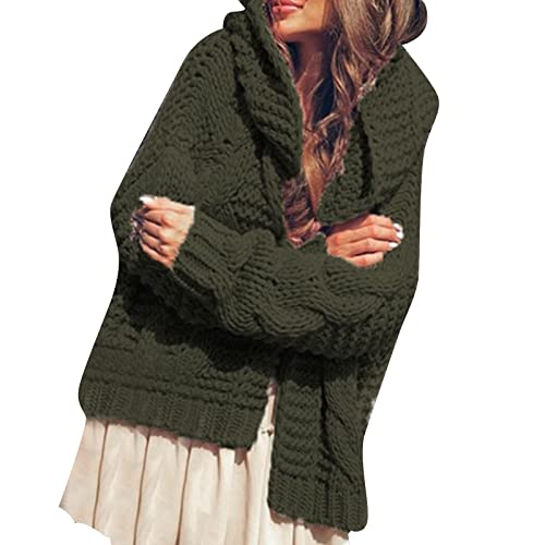 Manteau cardigan ample contre le froid pull en maille épaisse