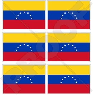 VENEZUELA Former Civil Flag (7 star) Venezuelan. SOUTH AMERICA 40mm (1,6") Mobile Cell Phone Vinyl Mini Stickers, Decals x6