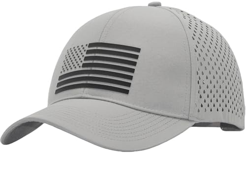 Image of 250th Anniversary USA Flag Hat, Laser Cut Breathable Mesh Patriotic Tactical Baseball Cap for Men Women, Fits OSFM&XXL Head