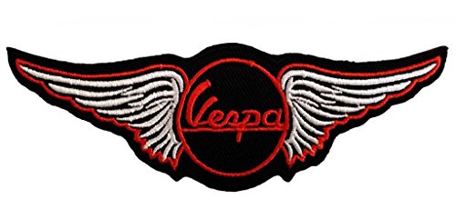 Red wings Vespa Logo Fans Patch ''13,0 x 4,7 cm''