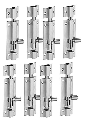 DOORTAIN Stainless Steel Plain Tower Bolt (6 inch, 8)