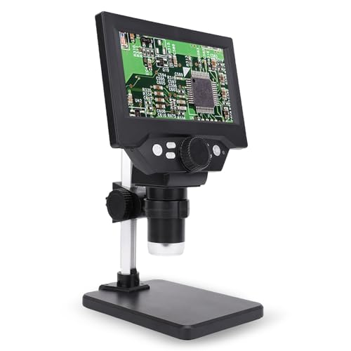 Microscopio Digitale LCD 1000X Schermo HD da 12 MP da Ingrandimento con Luce di Riempimento a LED Vista PC per la Ricerca di Saldatura Riparata 5.5 pollici