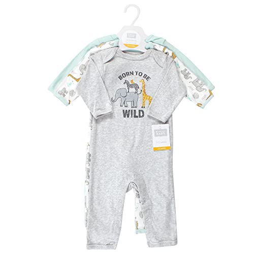Image of Hudson Baby Baby Cotton Union Suit, 3 Pack