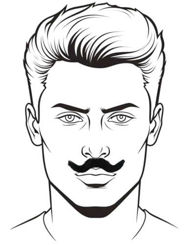 Image of BookMyCostume Stick-On Moustache Set - 12 Pieces with 6 Unique Styles | Self-Adhesive Fake Mustaches for Kids & Adults | Theme Party, Fancy Dress, Fun Props