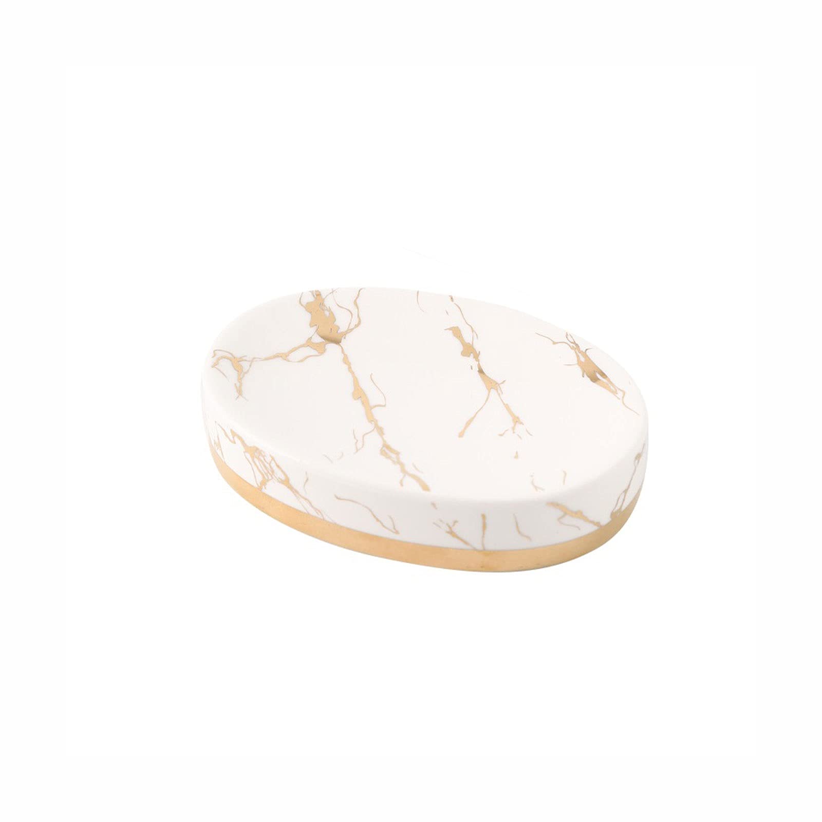 Jabonera de cerámica Jaspeada para baño, artículos de Almacenamiento de jabón para baño de Hotel y Restaurante, decoración de baño, jabonera para el hogar