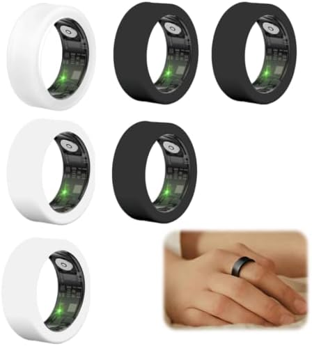 Manthan 6 Pcs Smart Ring for Men Cover, Water Resistant and Shock Proof Design for Gym Workouts, Fitness Ring Protective Cover Set, Swimming Activities, Outdoor Sports