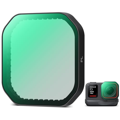 K&F Concept Insta360 Ace pro2専用 PLフィルター(PL)偏光フィルター レンズ保護 AGC光学ガラス 高透過率 プロテクトフィルター 反射除去 28層ナノコーティング 撥水防汚 装着簡単