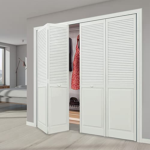 Kimberly Bay Bi-fold Traditional Louver-Panel, White (80 x 36)