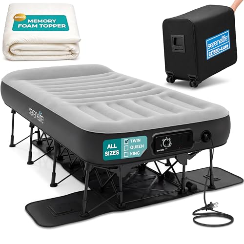 Matelas gonflable avec cadre parfait pour invités et camping-car