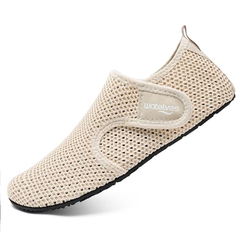 Image of WateLves Water Shoes for Women Men Swim Beach Aqua Socks Quick Dry Barefoot House Slippers Travel Shoes with Adjustable Magic Tape for Pool Diving Boating Yoga Surf