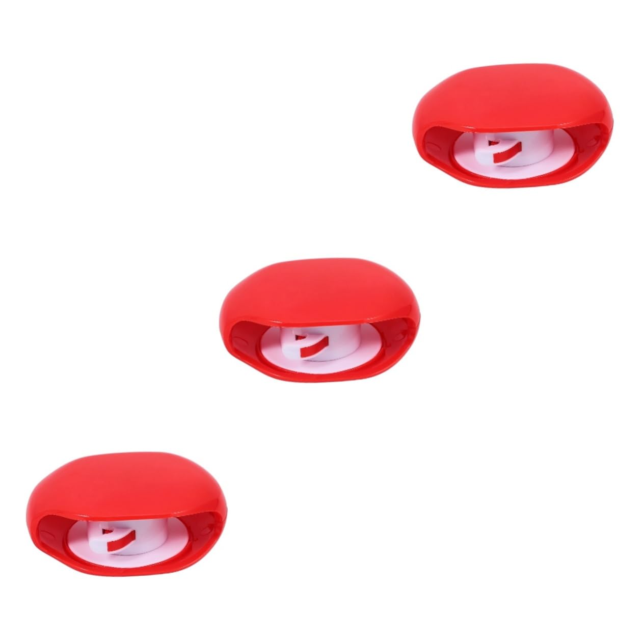 QUMIIRITY 3pcs Roll Earphone Cable Wire Auto Cable Winder Earbuds Case Holder Automatic Rope Winder Headset Stand Cord- Headphone Organizer Cord Holders Data Cable Headphones Stand Red