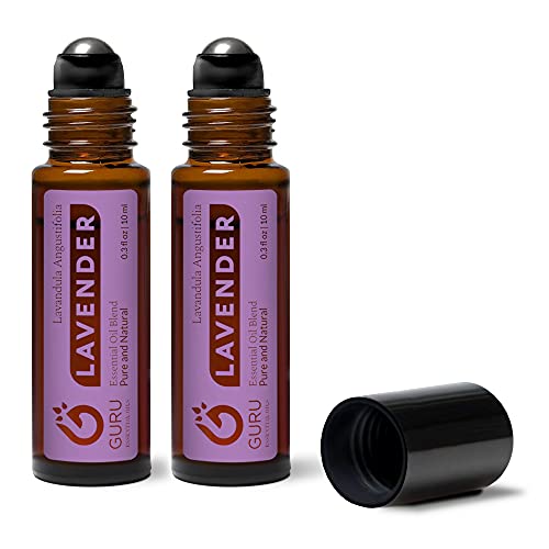 Lavender Essential Oil Roll On (2 Pack) - Relaxing Calm, Soothing Sleep, Stress Relief Gifts for Women - Premium Therapeutic Grade Aromatherapy Rollers