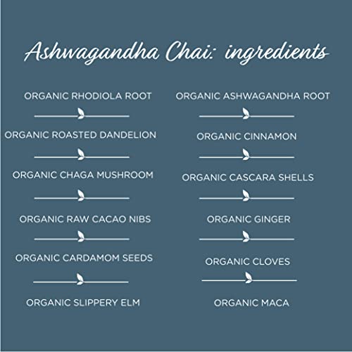 The Tea Spot Organic Ashwagandha herbal tea with Adaptogen for immune support & stress management | Blend of dandelion, chaga & Ashwagandha | No additives - 15 Tea Bags - Image 6