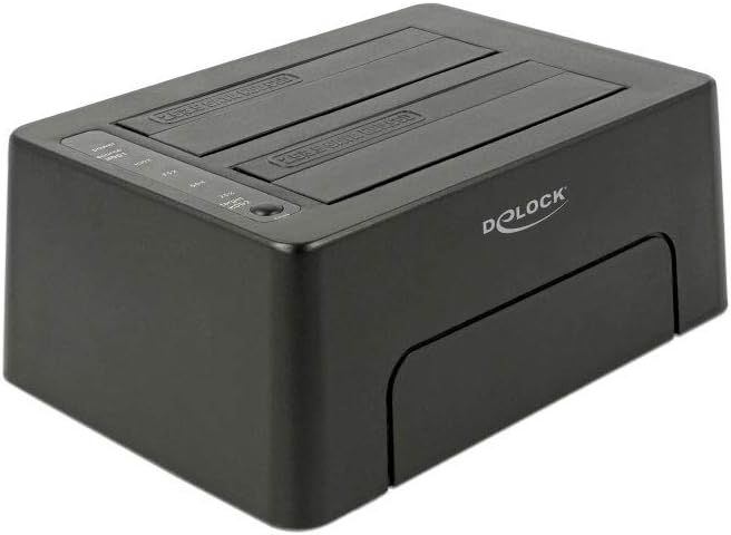 Delock 63957 USB-C Docking Station Black USB-C Clone Function HDD SSD