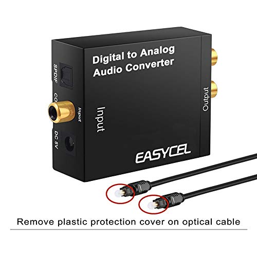 image for EASYCEL Audio Digital to Analog Converter DAC with 3.5mm Jack, Optical