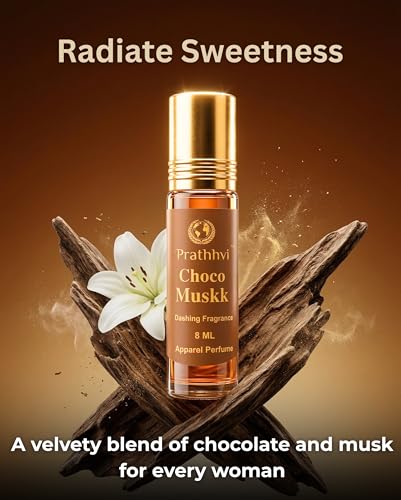 Image of Choco Muskk Attar Roll-On Perfume Oil 8 ml | Alcohol Free | Long Lasting Rich Fragrance | Men & Women | Pocket Size Travel Friendly Roll On | Daily Wear