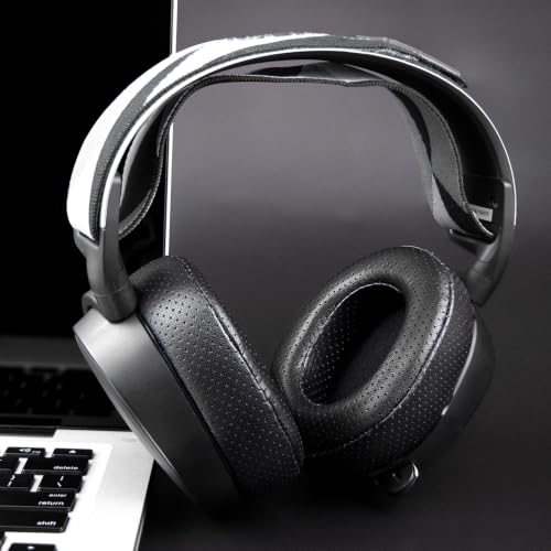 Image of SOULWIT Lambskin Replacement Earpads for SteelSeries Arctis 1 /3 /5 /Arctis 7 /7+ /7P /7P+ /7X /7X+ /9 /9X /Pro /Prime(Do Not Fit Any Arctis Nova) Headset, Ear Pads Cushions with High-Density Foam - Black