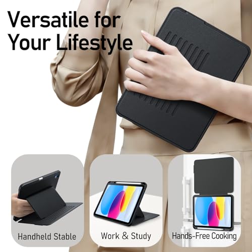Image of JETech Multi-Angle Stand Case for iPad (A16) 11th /10th Gen, Black