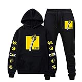 Flyself Unisex Trainingsanzug CoryxKenshin Merch Lange Ärmel Kapuzenpullover Sweatshirt + Jogginghose Sportswear 2 Stück Sets Cosplay Outfit für Mädchen Jungen