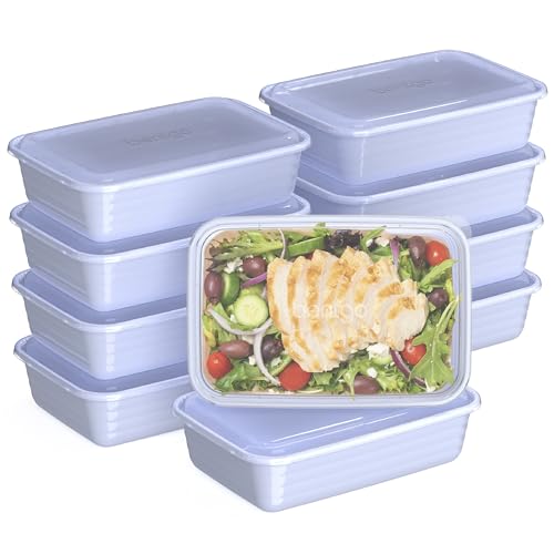 Bentgo Prep - 20-Piece 1-Compartment Reusable Meal Prep Containers with Lids,...